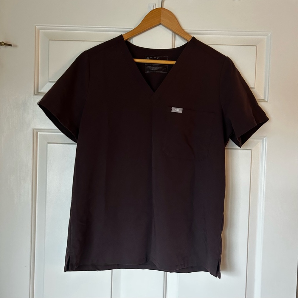 Figs Catarina Brown scrub top